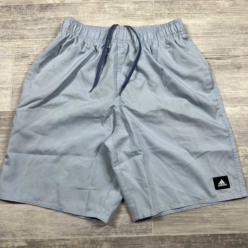 Adidas‎ Plain Classic Length Men's XS Blue Swim Shorts CLX Style IL4007 NWT $55